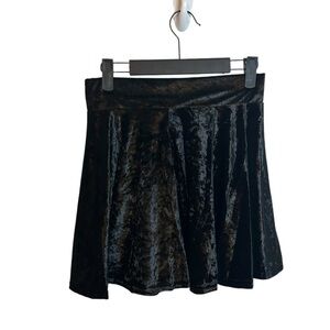 NWT Urban Coco Black Velour Mini Skater Skirt